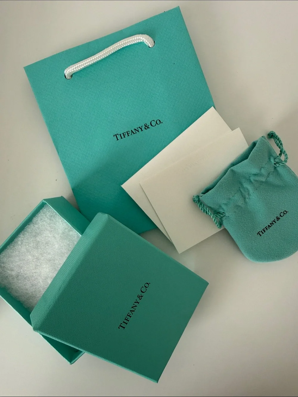 Tiffany & Co Gift Bag & Box Set with Card